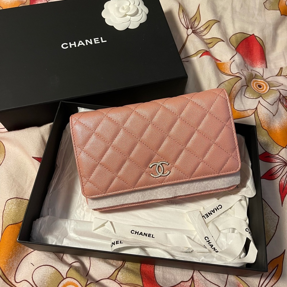 🚫🚫SOLD🚫🚫Chanel 19s iridescent pink WOC - Picture 3 of 7
